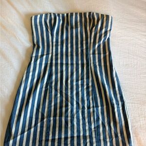 MAJORELLE Strapless Blue and White Mini Dress - purchased from revolve